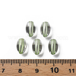 透明なアクリルビーズ  オーバル  薄緑  9.5x6mm  穴：1.5mm  約2000個/500g&nbsp;MACR-S373-134-T03
