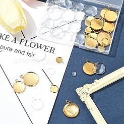 DIY Blank Dome 304 Stainless Steel Pendant Making Kits&nbsp;DIY-FS0008-36