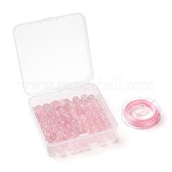 100Pcs 8mm Natural Madagascar Rose Quartz Round Beads&nbsp;DIY-LS0002-50