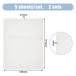A5 Frosted Plastic Discbound Notebook Index Divider Sheets&nbsp;KY-WH0046-90A