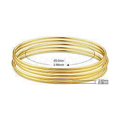 真鍮製の仏教用バングルセット  24KGP本金メッキ  2-1/2インチ（6.5cm）  5個/セット&nbsp;JB637A