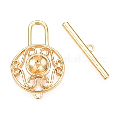 Brass Toggle Clasps&nbsp;KK-N254-141G