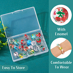 20Pcs 10 Colors Transparent Glass Beads&nbsp;LAMP-TA0001-08
