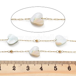 Handmade Heart Natural Shell Beaded Chains&nbsp;CHS-P019-05G