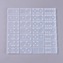 Diyドミノシリコンモールド  レジン型  UVレジン用  エポキシ樹脂ジュエリー作り  ホワイト  218x204x8mm  内径：50x24x8mm&nbsp;DIY-K017-04