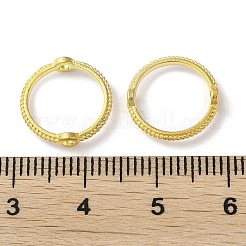 合金ビーズのフレーム  リング  ゴールドカラー  13x3mm  穴：1.6mm&nbsp;FIND-E042-08G-02