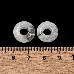 天然水晶ヨーロッパの大穴ビーズ  ロンデル  13~14x7~8mm  穴：5mm&nbsp;X-G-Q442-22