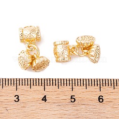 真鍮チャーム  カドミウムフリー＆ニッケルフリー＆鉛フリー  ハスのポッド  18KGP本金メッキ  16mm  穴：3.5mm&nbsp;KK-S376-12G