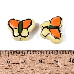Hand Painted Butterfly Porcelain Beads&nbsp;PORC-Q006-05B