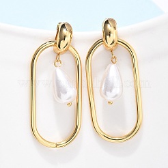 Rectangle 304 Stainless Steel Dangle Stud Earrings&nbsp;EJEW-C142-06G