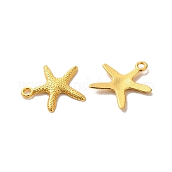 合金のチベット風チャーム  カドミウムフリー＆ニッケルフリー＆鉛フリー  ヒトデ/海星  ゴールドカラー  19.5x19x2mm  穴：2mm  約318個/282g&nbsp;LS-TIBEP-EA306YKG-G-FF