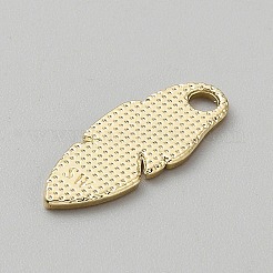 合金エナメルチャーム  リーフチャーム  ゴールドカラー  プラム  23.5x9x1.5mm  穴：2.5mm&nbsp;ENAM-WH0061-61E
