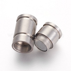 変色しにくい304ステンレススチール製のマグネット留め具と接着端  マットなスタイル  コラム  ステンレス鋼色  21x9mm  穴：6mm&nbsp;STAS-F194-15P
