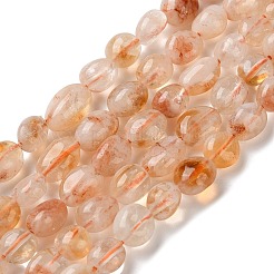 加熱された天然シトリンビーズ連売り  ナゲット  タンブルストーン  7.5~13.5x7~9.5x4~7mm  穴：0.6~0.8mm  約42~44個/連  15.47~15.55インチ（39.3~39.5cm）&nbsp;G-C268-A06-8x10mm