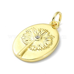 Rack Plating Brass Micro Pave Cubic Zirconia Pendants&nbsp;KK-Q810-01G