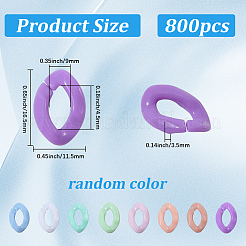 800Pcs Opaque Acrylic Linking Rings&nbsp;MACR-SP0002-13