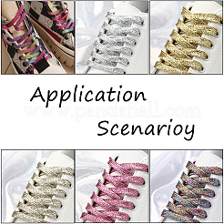 6 Sets 6Colors Flat Polyester High Elastic Shoelaces&nbsp;DIY-PH0002-97