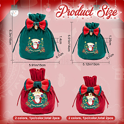 4Pcs 4 Styles Christmas Velvet Candy Apple Bags&nbsp;TP-CP0001-05A