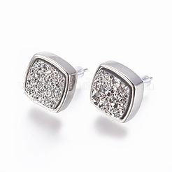 Brass Stud Earrings&nbsp;EJEW-J098-BP