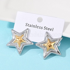 304 Stainless Steel Stud Earrings&nbsp;EJEW-S265-10GP