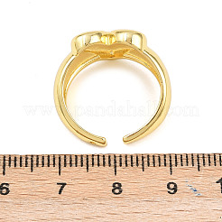 Brass Cuff Rings for Women&nbsp;RJEW-Z113-10G