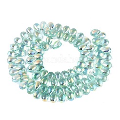 Electroplate Transparent Glass Beads Strands&nbsp;EGLA-N057-01A-03