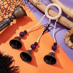 Halloween Theme Iron Bell Pendant Decoration&nbsp;HJEW-JM02477