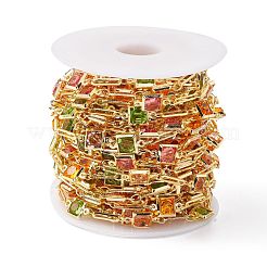 Handmade Brass Oval & Square Link Chain&nbsp;CHC-E025-42G