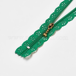 服飾材料  ナイロンレースジッパー  ファスナー部品  ココナッツブラウン  34x2.4cm&nbsp;FIND-WH0013-A-05