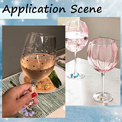 Natural & Synthetic Gemstone & Shell Wine Glass Charms&nbsp;AJEW-SC00011
