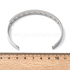 304 Stainless Steel Cutout Cuff Bangles for Women&nbsp;BJEW-H644-11P