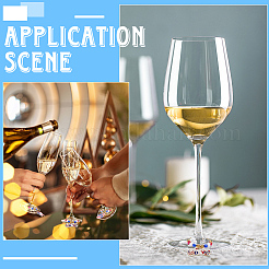 6Pcs Glass Wine Glass Charms&nbsp;AJEW-SC00081