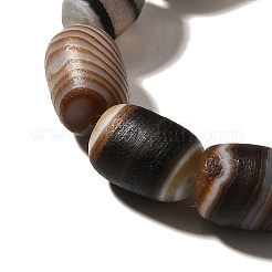 Natural Banded Agate(Dyed & Heated) Beads Strands&nbsp;G-H091-B01-01