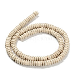 天然石フォッシルビーズ連売り  ロンデル  6.5x2~2.5mm  穴：1mm  約159個/連  15.08''（38.3センチメートル）&nbsp;G-Q159-B34-01
