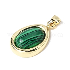 Synthetic Malachite Pendants&nbsp;KK-L267-01G-02