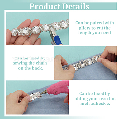 1 Yard Rectangle Iron Rhinestone Strass Chains&nbsp;CH-FG0001-02B