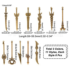 66Pcs 3 Colors Zinc Alloy Pendants Set&nbsp;FIND-GL0001-28