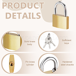 18Pcs Brass Luggage Drawer Lock & 54Pcs Iron Key&nbsp;AJEW-GA0009-54