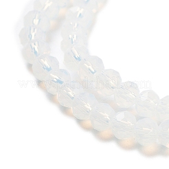 ガラスビーズ連売り  多面カット  ロンデル  透明  3x2.5~3mm  穴：1mm&nbsp;GLAA-F001-3x2mm-23