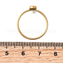 304 Stainless Steel Finger Ring Rhinestone Settings&nbsp;STAS-H237-01B-G