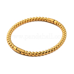 Ion Plating(IP) 304 Stainless Steel Hinged Bangles for Women&nbsp;BJEW-D048-10G