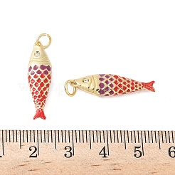 Brass Enamel Pendants&nbsp;KK-B148-14G-05