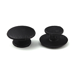 ナイロンボタン  服飾材料  ブラック  12x6mm&nbsp;KY-E014-01