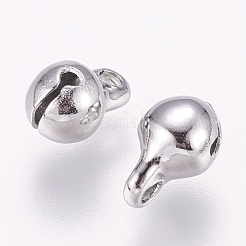 変色しない304ステンレススチールチャーム  釣鐘状  ステンレス鋼色  8x5x5mm  穴：1.5mm&nbsp;X-STAS-K148-07P-A