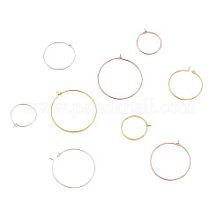Brass Wine Glass Charm Rings&nbsp;KK-CD0001-05