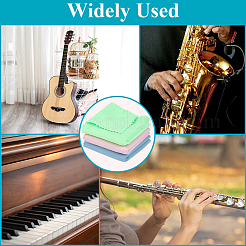6Pcs 3 Colors Microfiber Musical Instrument Pipe Cleaning Cloth&nbsp;AJEW-CN0004-27