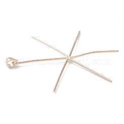 925スターリングシルバーペンダント  クロープロングペンダントのセッティング  スノーフレーク  ローズゴールド  55x42x1mm  穴：3.5mm&nbsp;LS-STER-O026-01RG