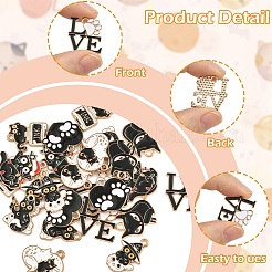 24Pcs 8 Styles Alloy Enamel Pendants&nbsp;ENAM-FS0004-12