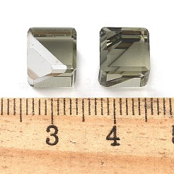 K9ガラス模造オーストリアクリスタルビーズ  穴がない  正方形  ダークスレートグレー  8x8x8mm&nbsp;GLAA-P069-01C-215