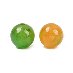 天然ミャンマー翡翠染めビーズ  ラウンド  ミックスカラー  8mm  穴：1.2mm&nbsp;G-D364-11A